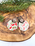 Cardinal Wood Earrings