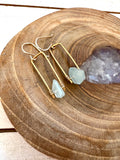 Jane Collection - Genuine Aquamarine Earrings