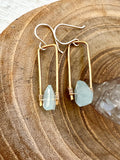 Jane Collection - Genuine Aquamarine Earrings