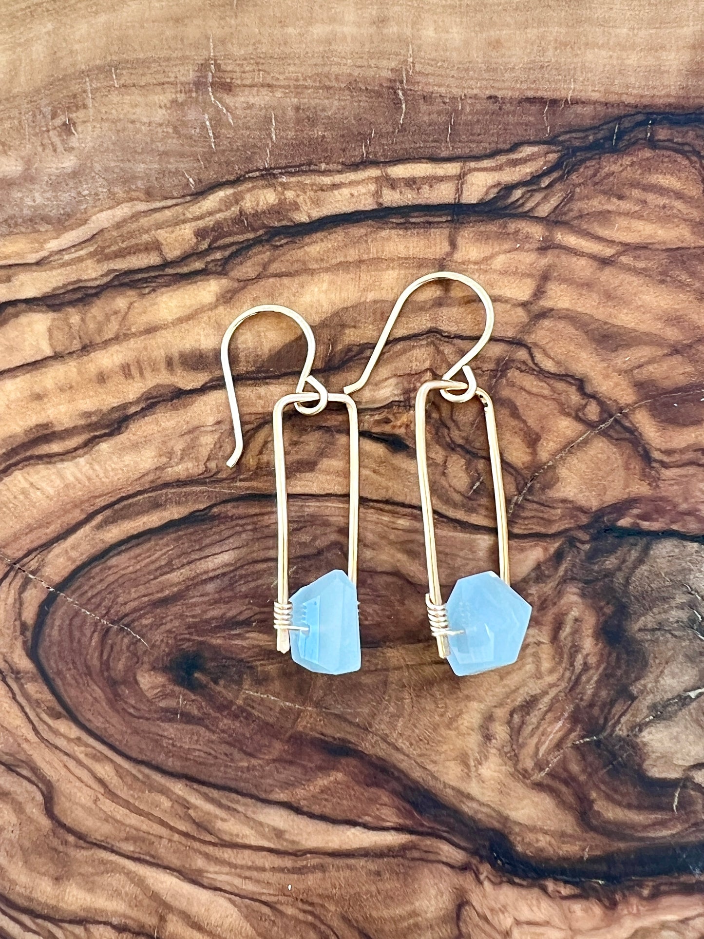 Jane Collection - Genuine Aquamarine Earrings