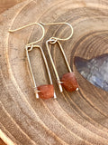 Jane Collection - Genuine Sunstone Earrings