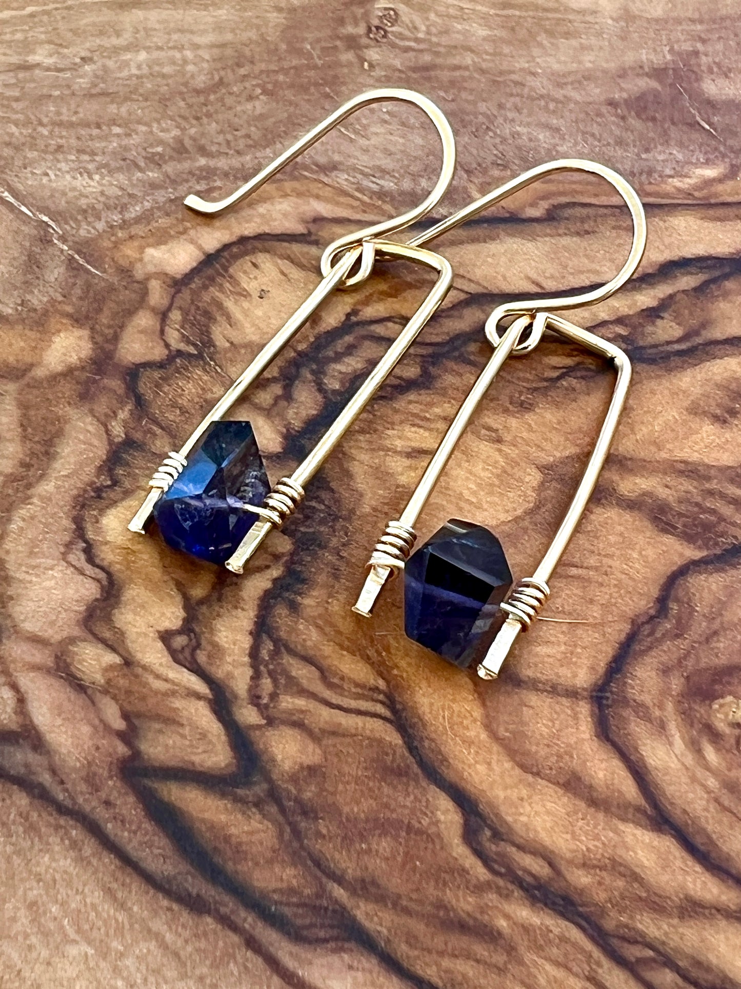 Jane Collection - Genuine Iolite Earrings