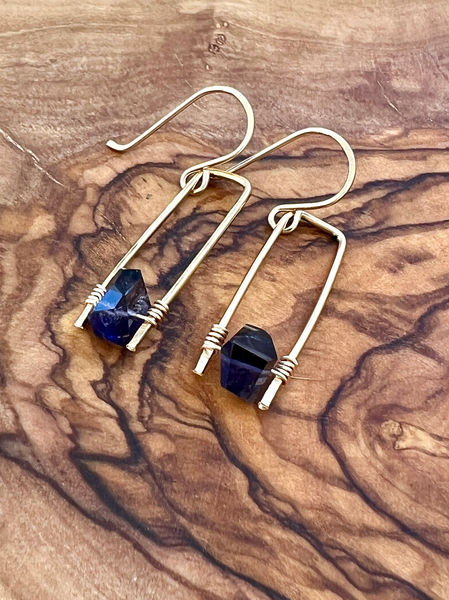 Jane Collection - Genuine Iolite Earrings