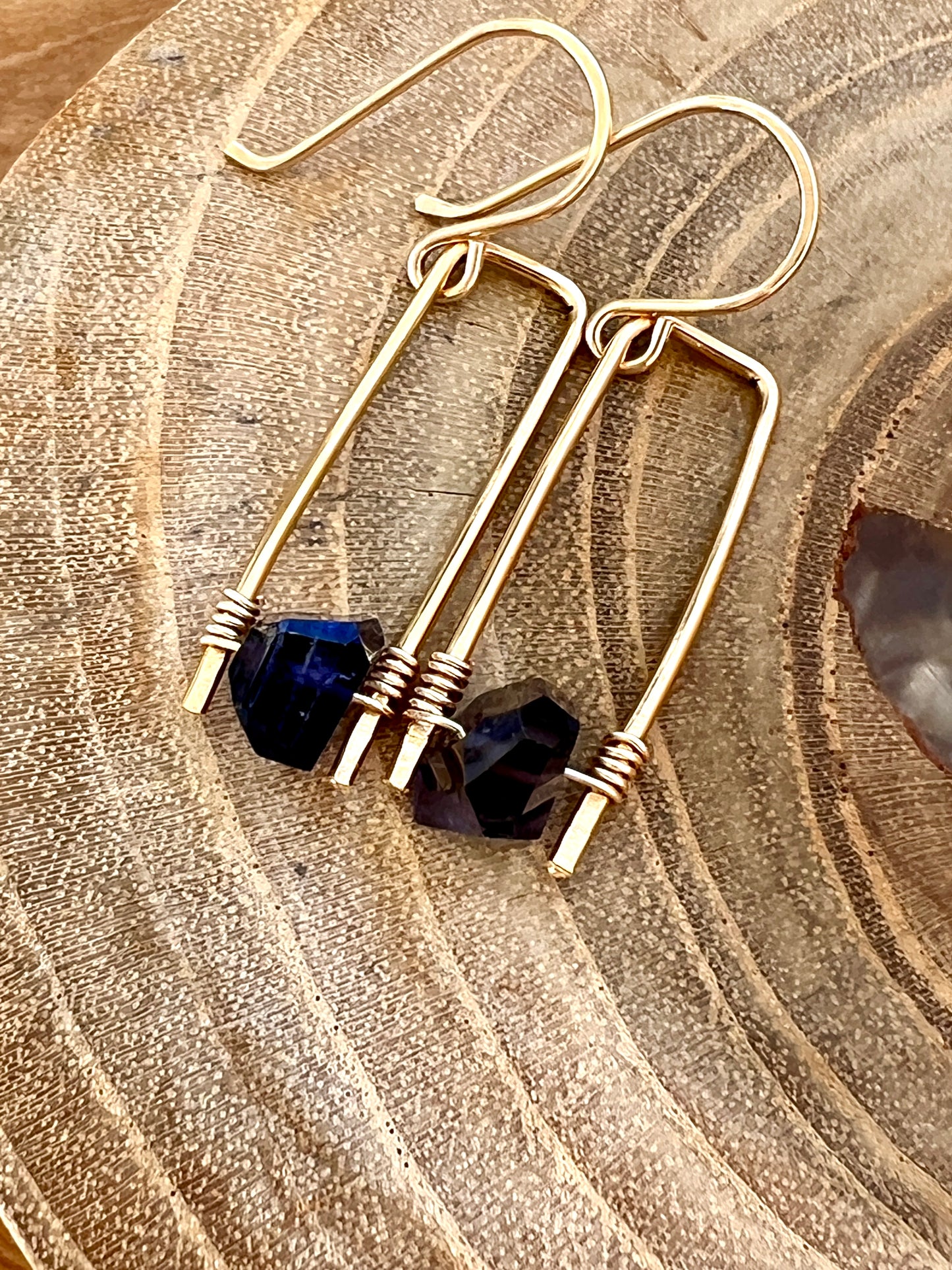 Jane Collection - Genuine Iolite Earrings