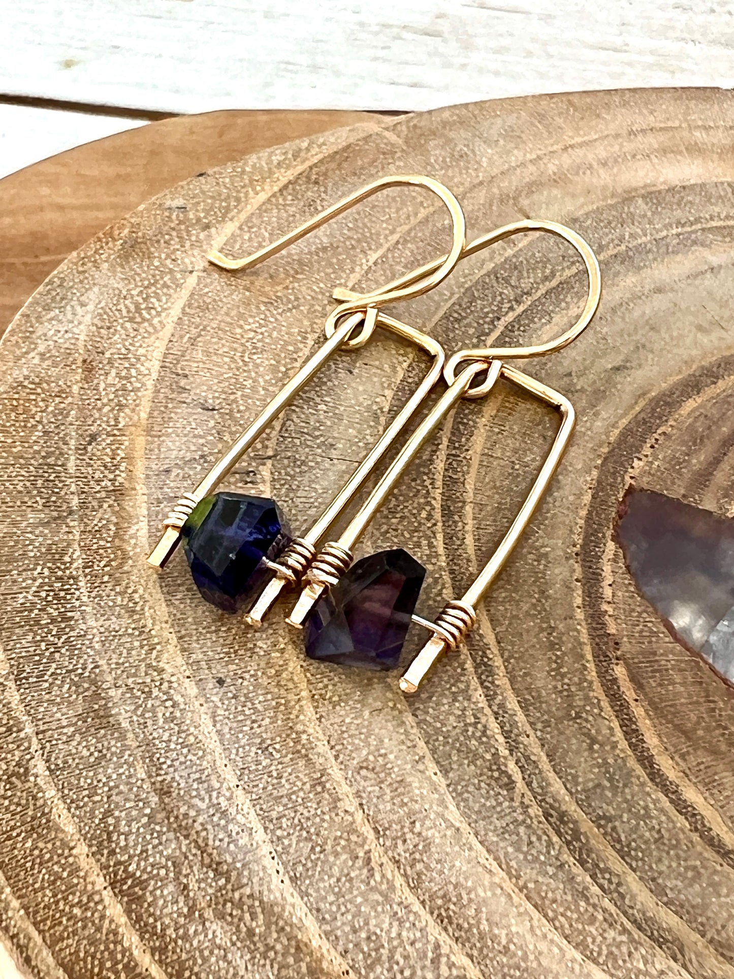 Jane Collection - Genuine Iolite Earrings