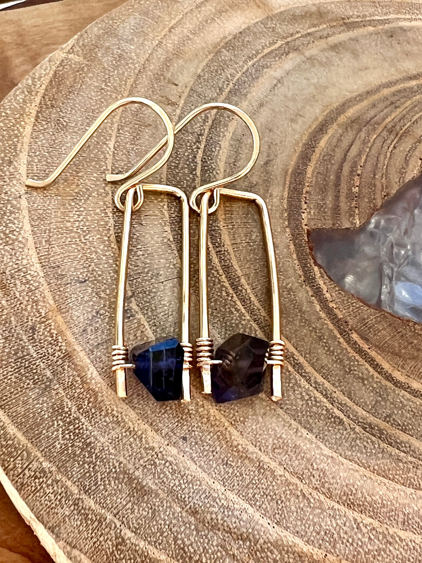 Jane Collection - Genuine Iolite Earrings