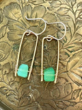 Jane Collection - Genuine Chrysoprase Earrings