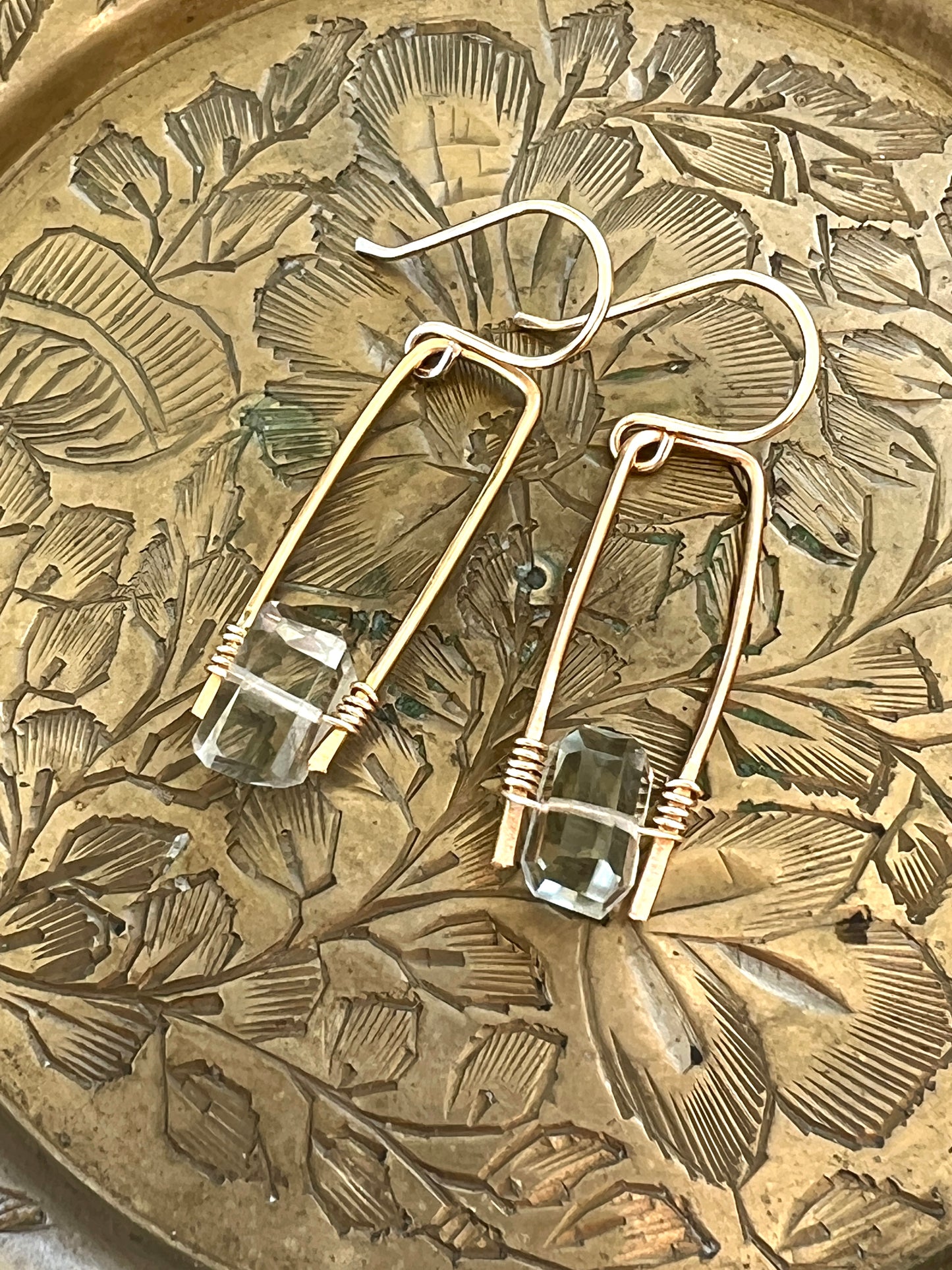 Jane Collection - Genuine Green Amethyst Earrings