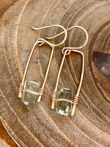 Jane Collection - Genuine Green Amethyst Earrings