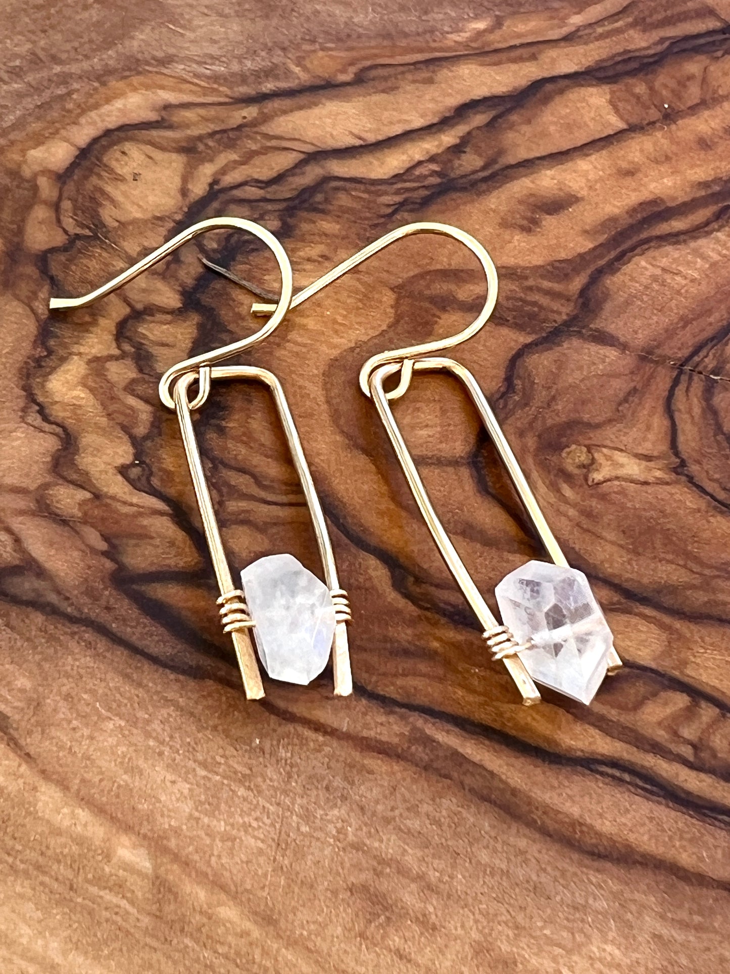 Jane Collection - Genuine Moonstone Earrings