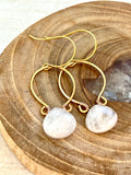 Juliet Collection - Genuine Moonstone Scrolled Hoops