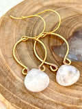 Juliet Collection - Genuine Moonstone Scrolled Hoops