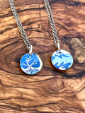 Hidden Message Necklace - Petite Blue Willow