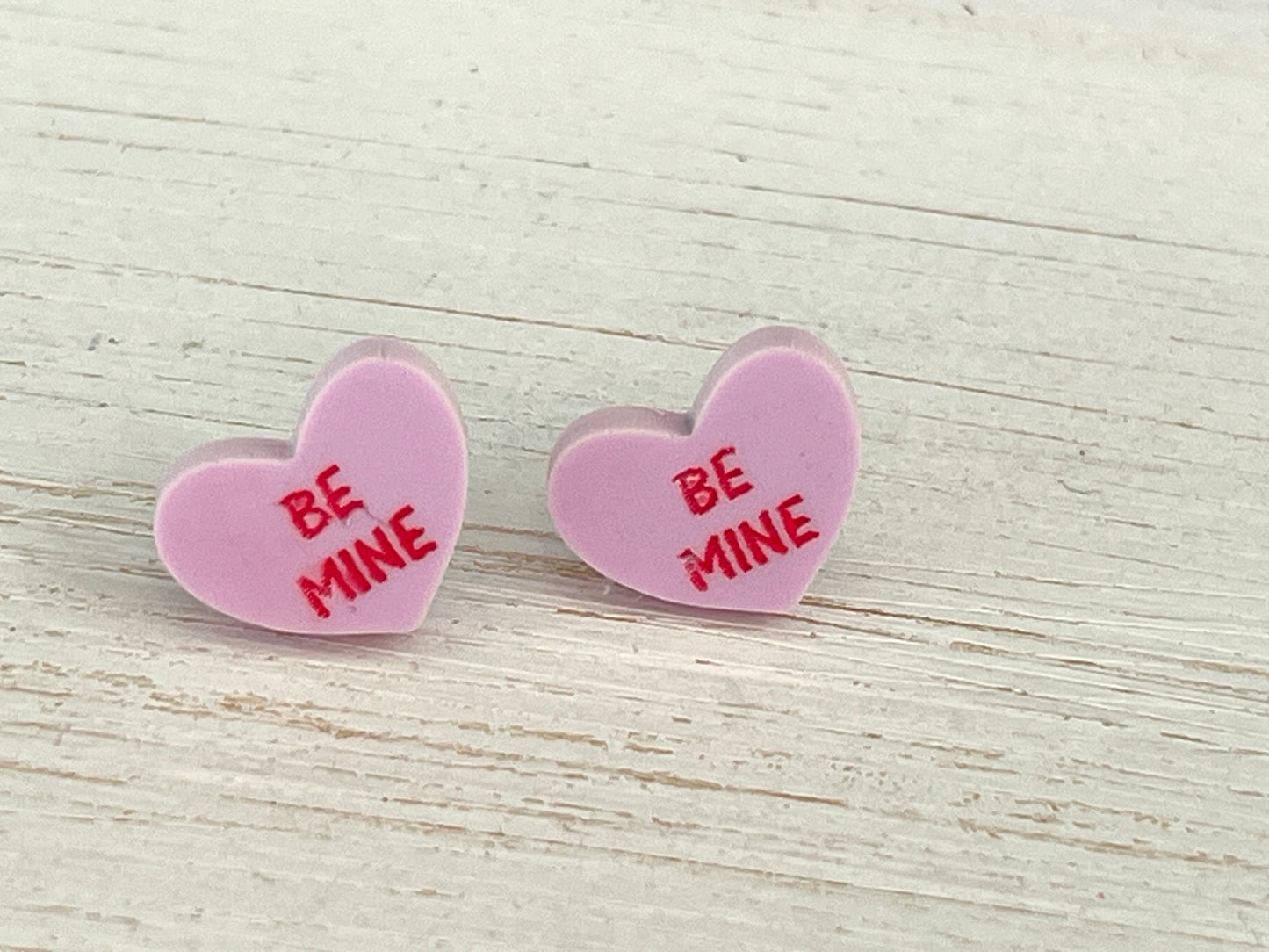 Conversation Heart Acrylic Stud Earrings