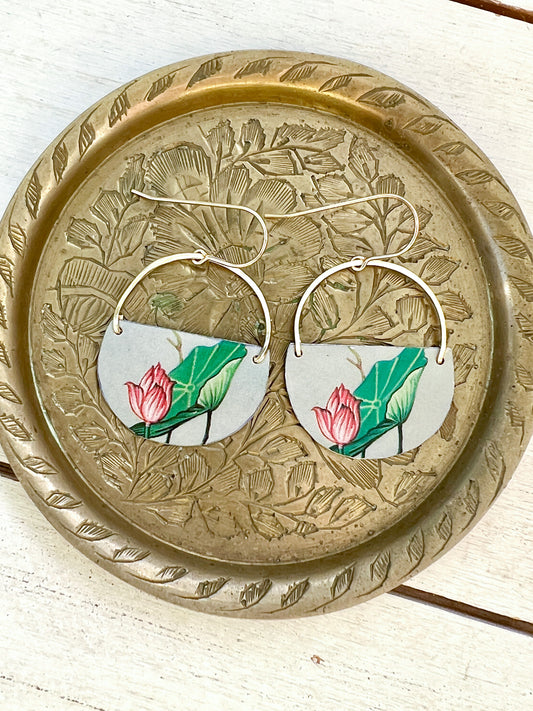 Waterlily Pond Collection - Half Circle Earrings