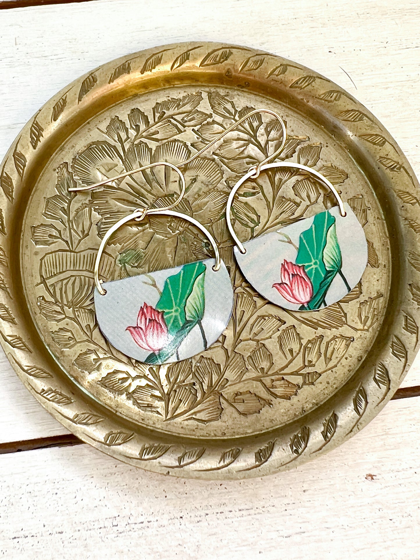 Waterlily Pond Collection - Half Circle Earrings