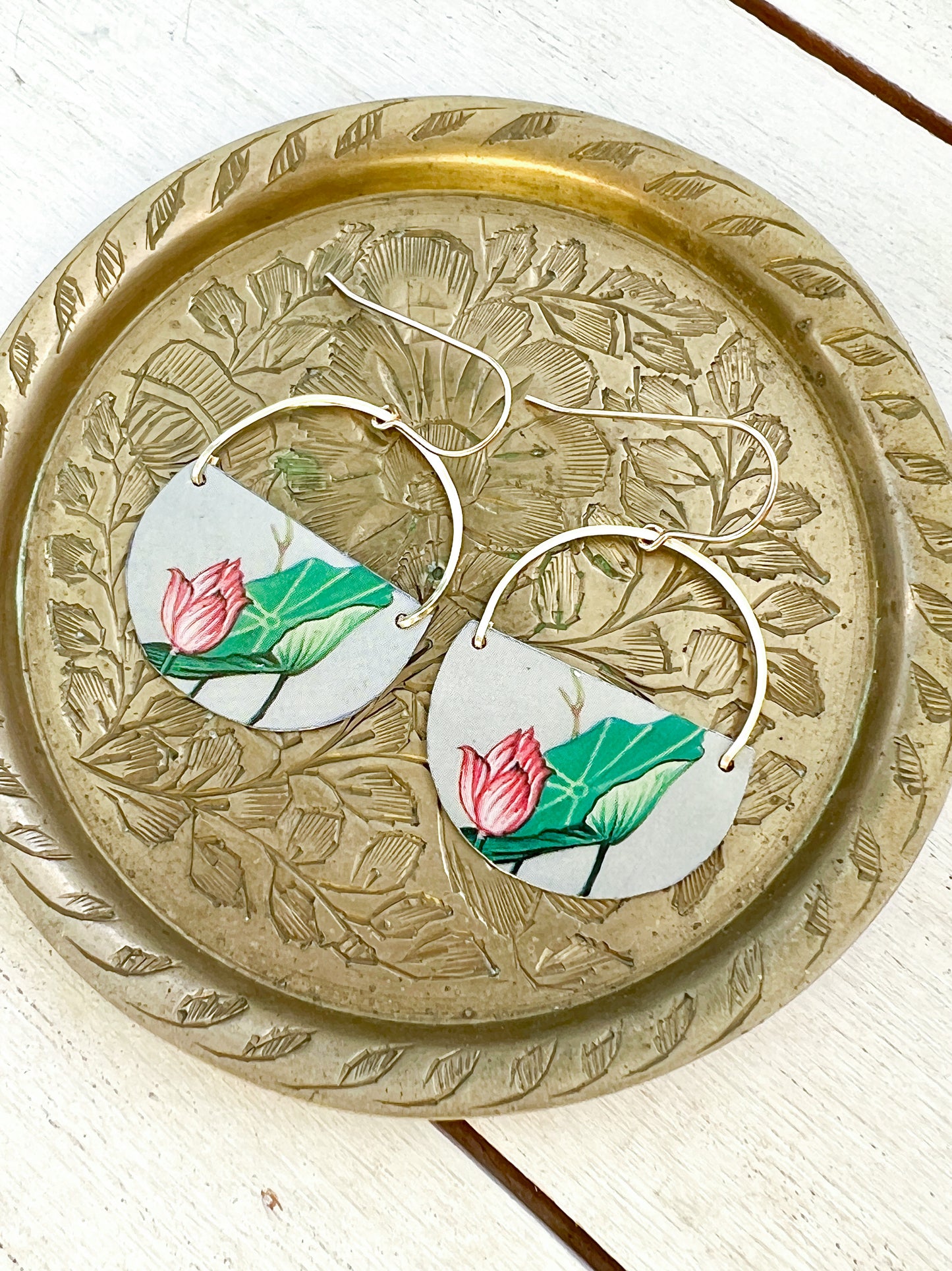 Waterlily Pond Collection - Half Circle Earrings