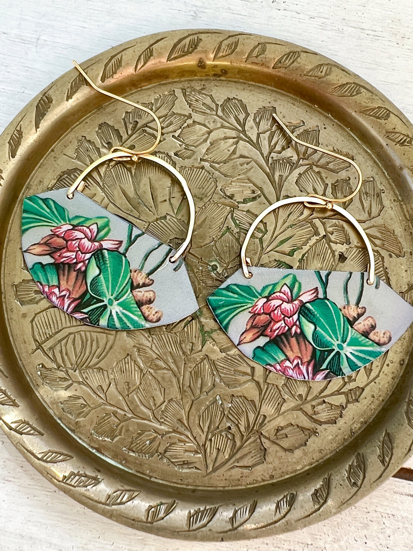 Waterlily Pond Collection - Fan Earrings