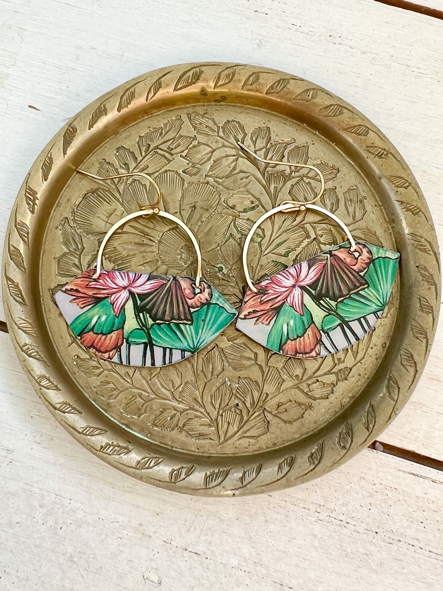 Waterlily Pond Collection - Fan Earrings