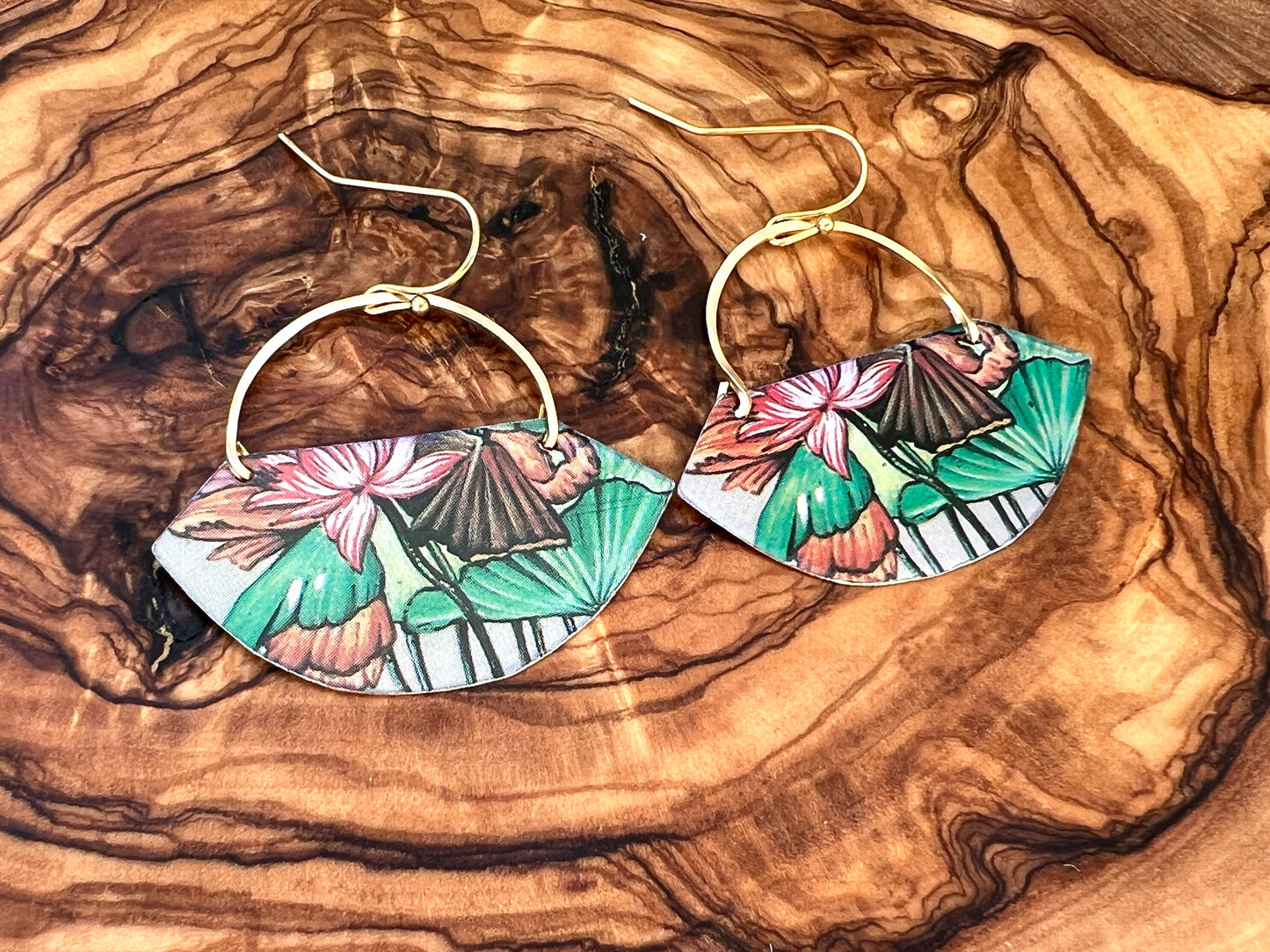 Waterlily Pond Collection - Fan Earrings