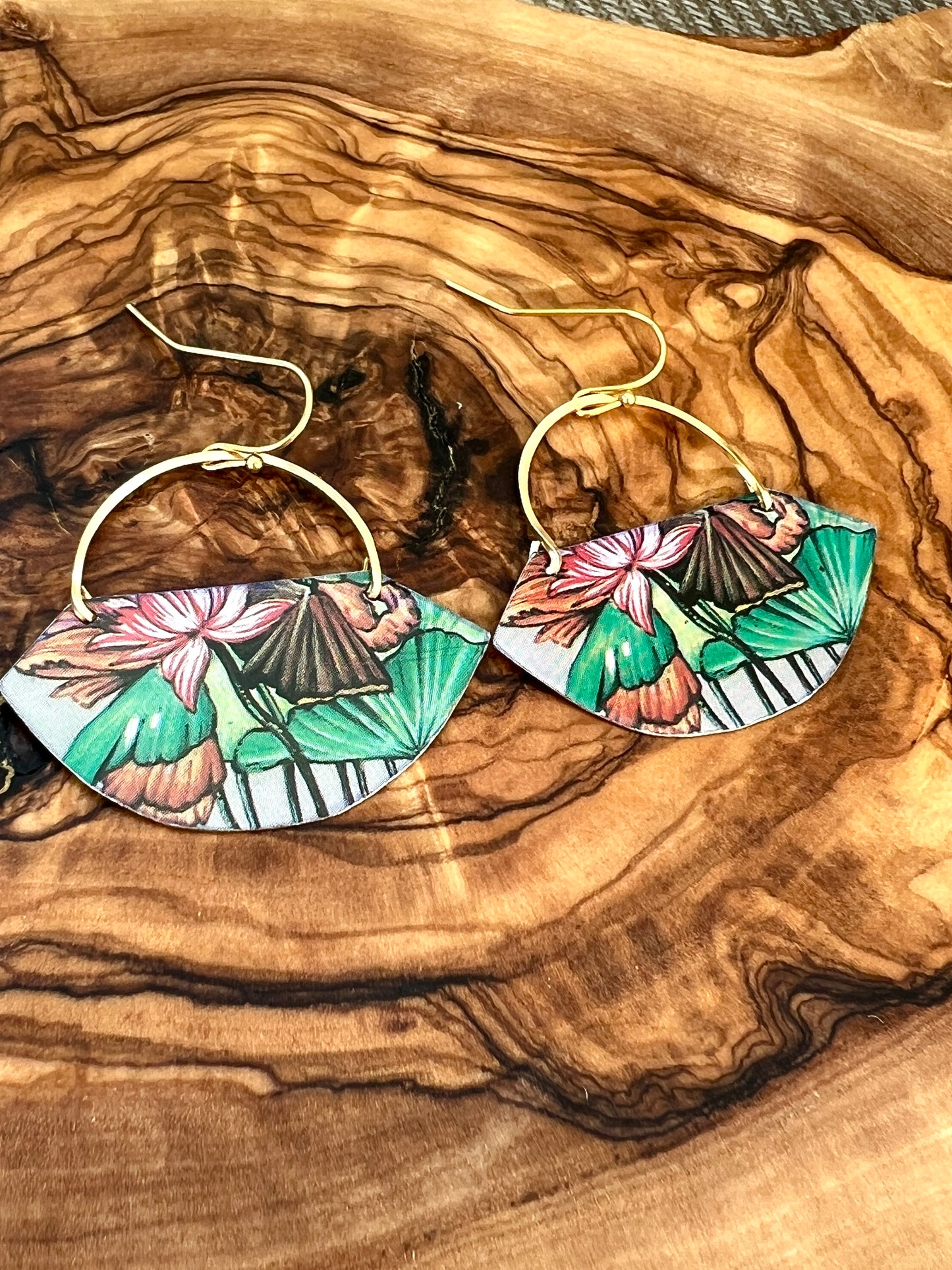 Waterlily Pond Collection - Fan Earrings