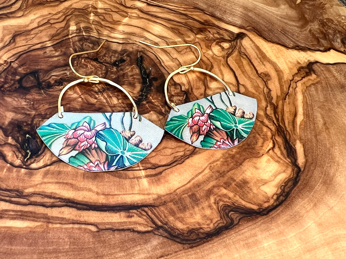 Waterlily Pond Collection - Fan Earrings