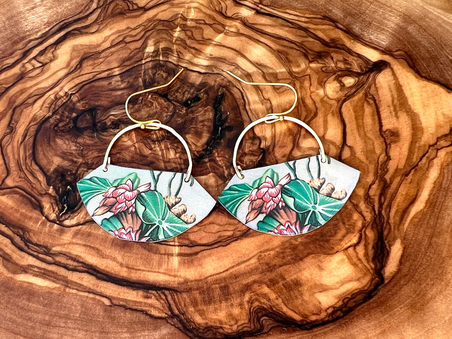 Waterlily Pond Collection - Fan Earrings