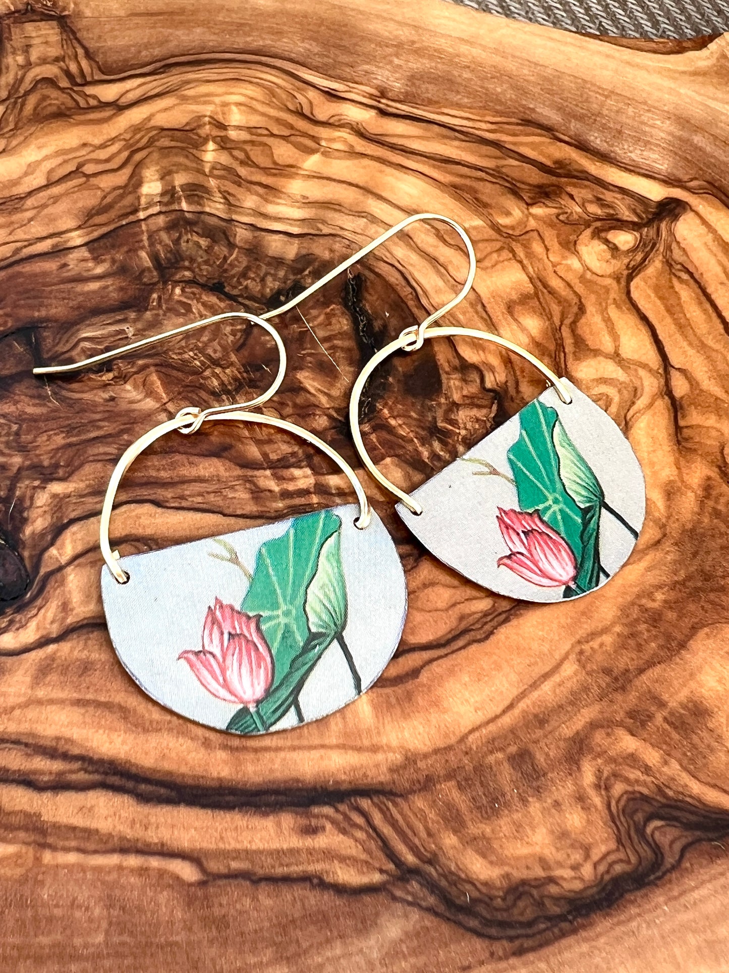 Waterlily Pond Collection - Half Circle Earrings