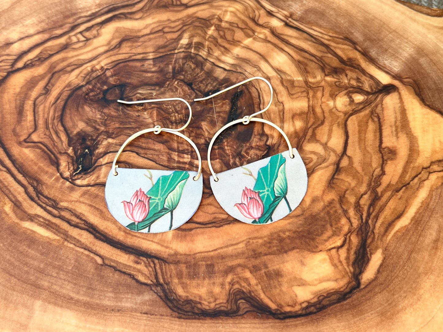 Waterlily Pond Collection - Half Circle Earrings