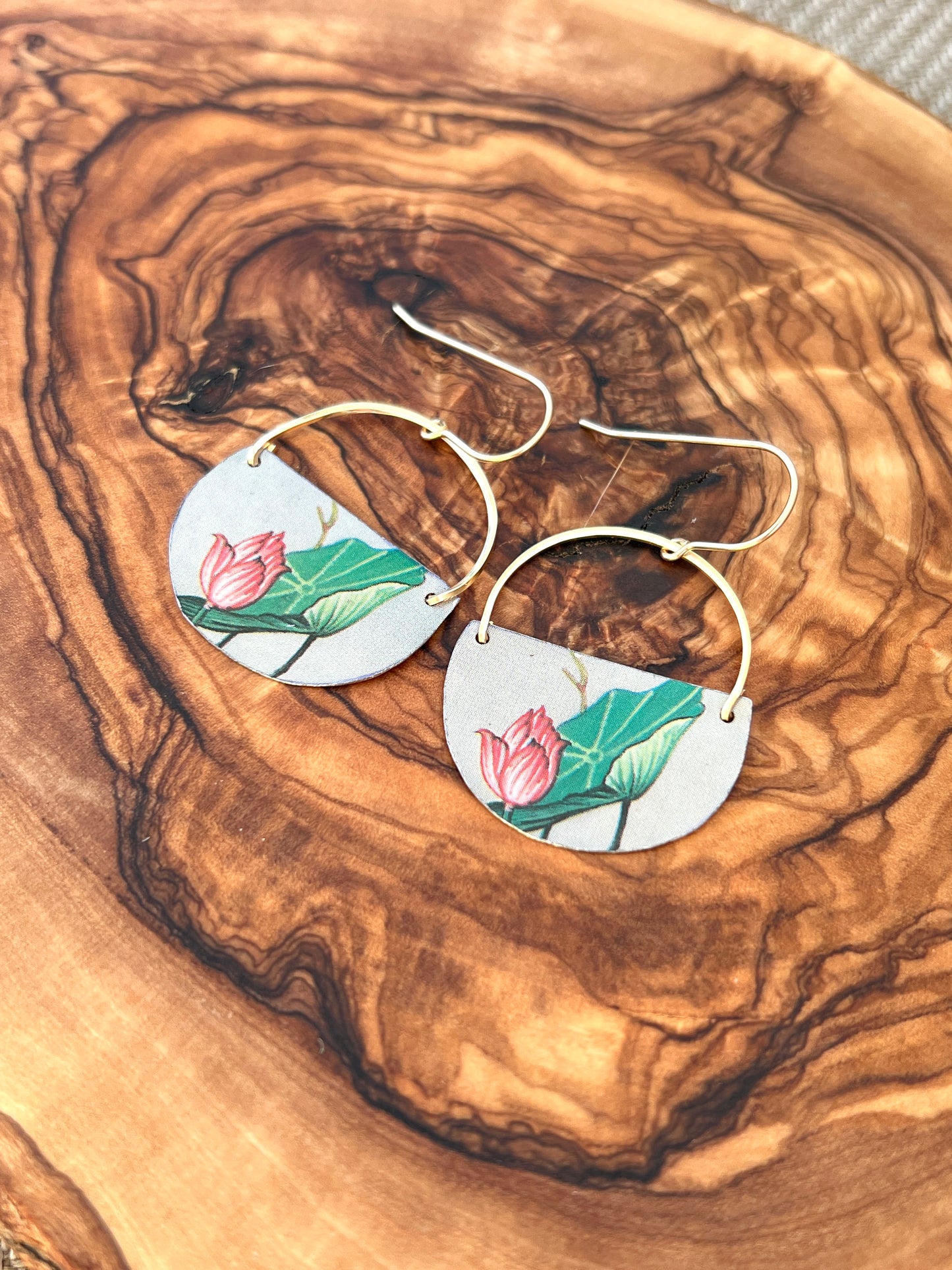 Waterlily Pond Collection - Half Circle Earrings