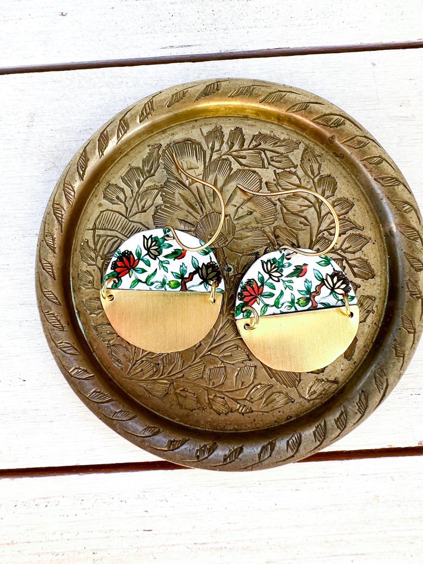 Spring Splendor Split Circle Earrings