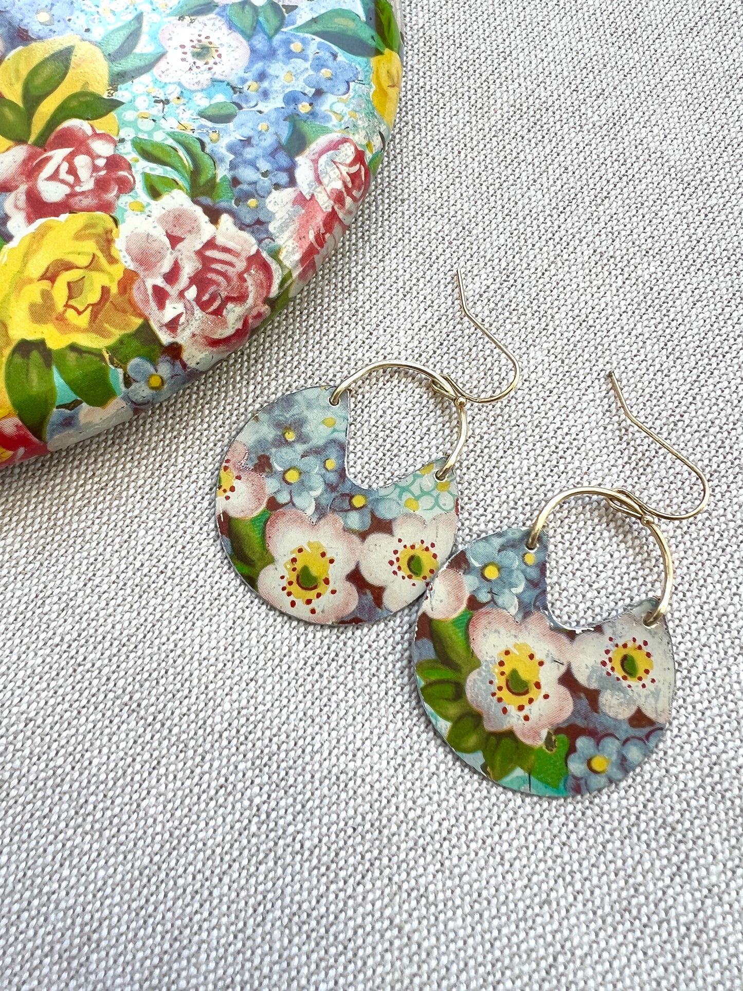 Cottage Garden Basket Earrings