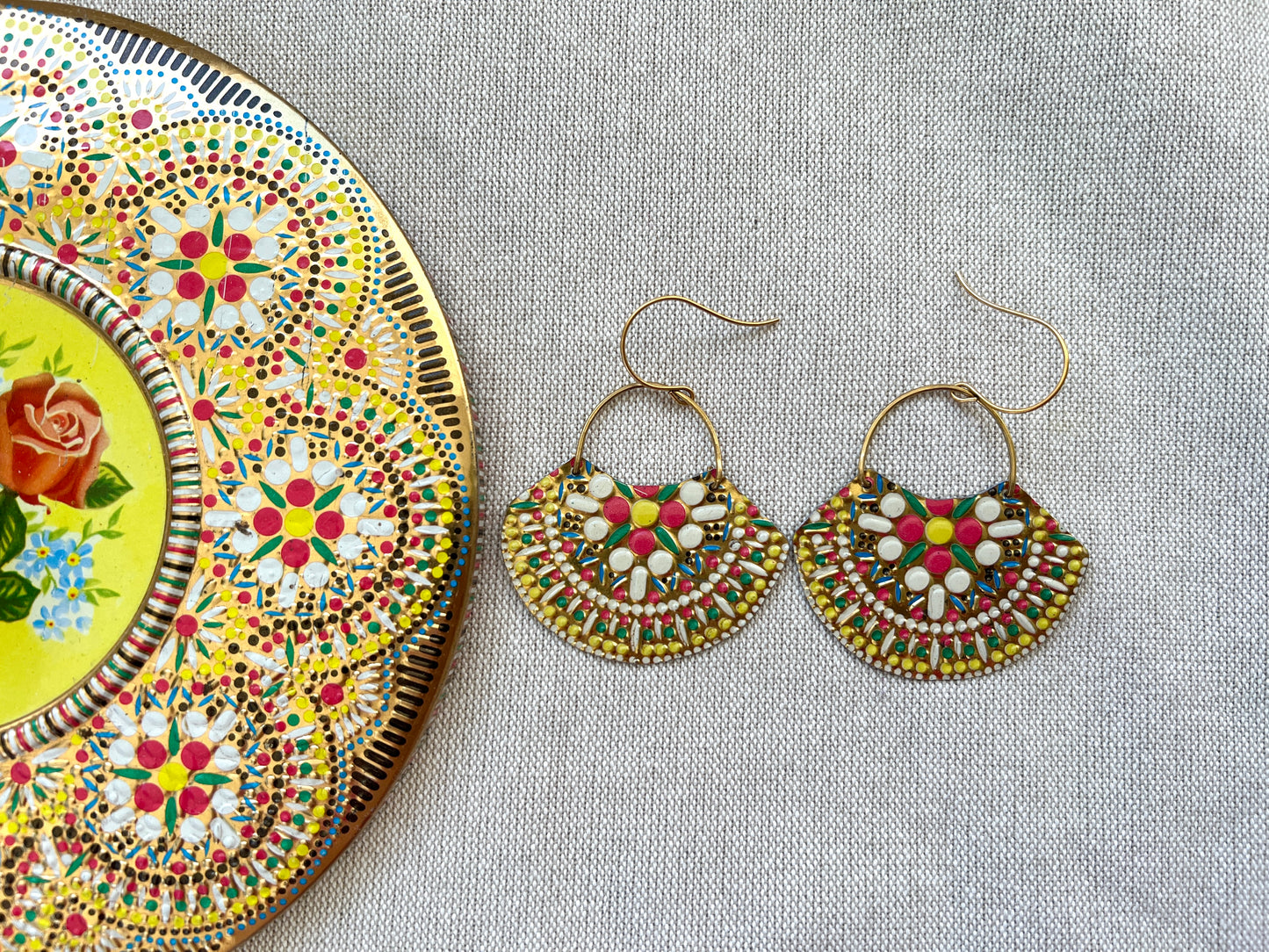 Fiesta Collection - Large Fan Earrings