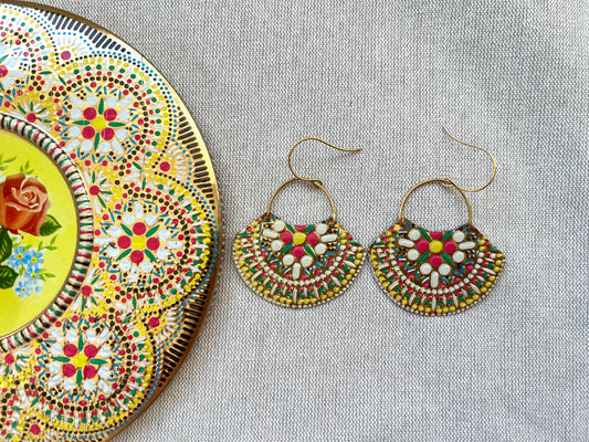 Fiesta Collection - Large Fan Earrings