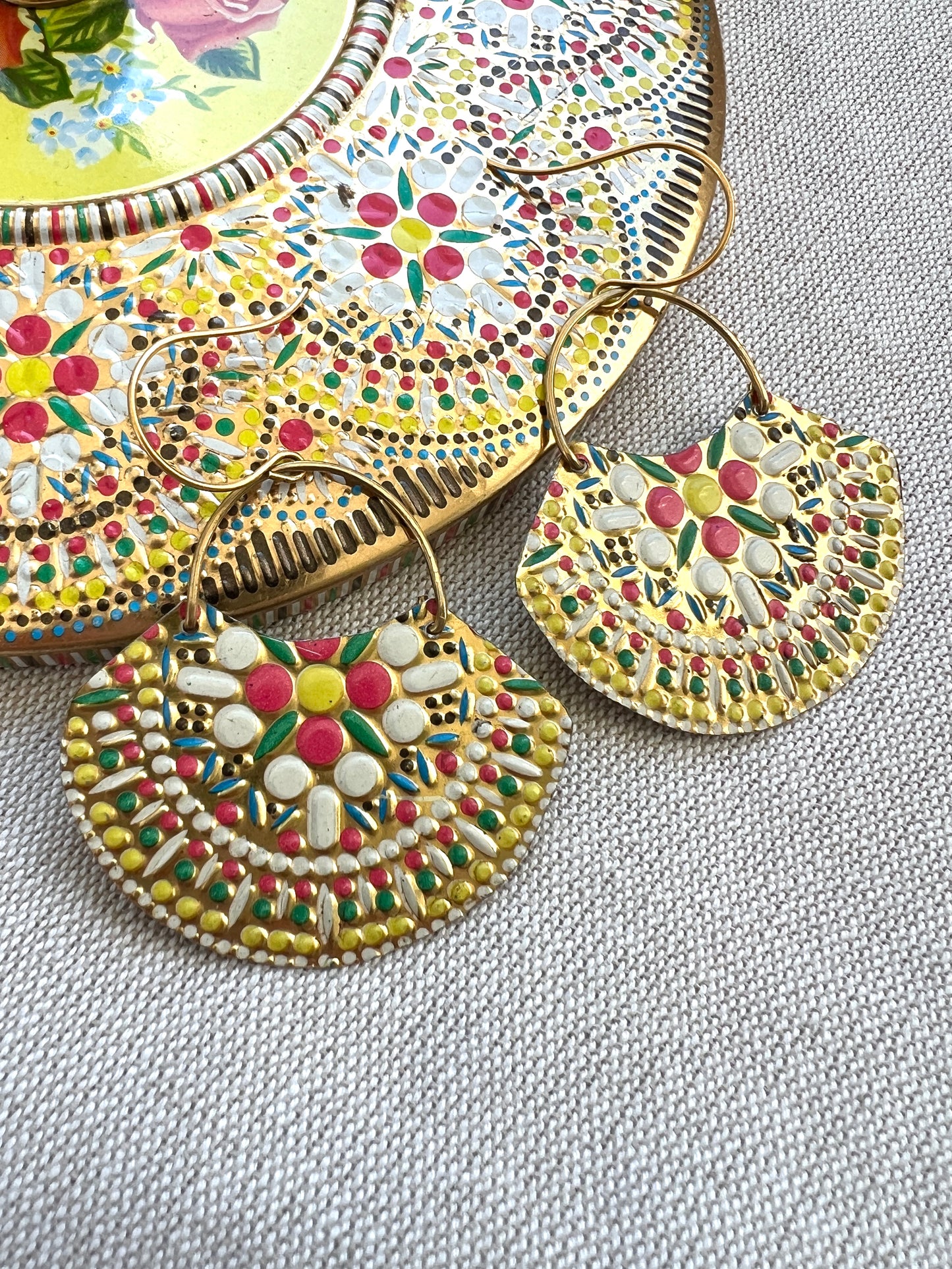 Fiesta Collection - Large Fan Earrings