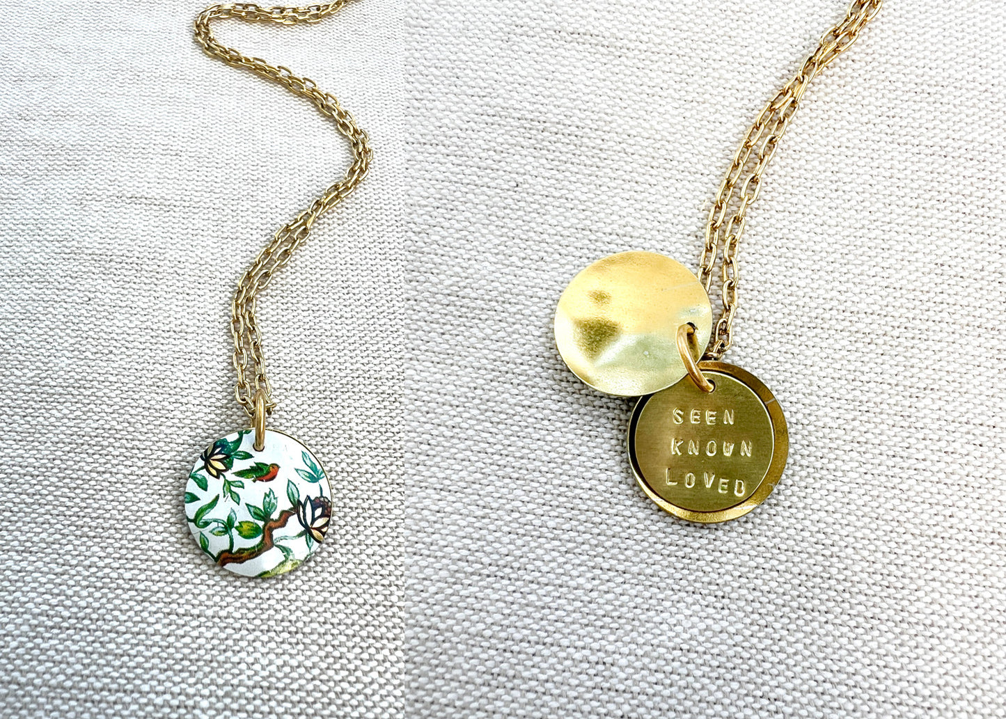 Hidden Message Necklace - Spring Splendor - Seen Known Loved