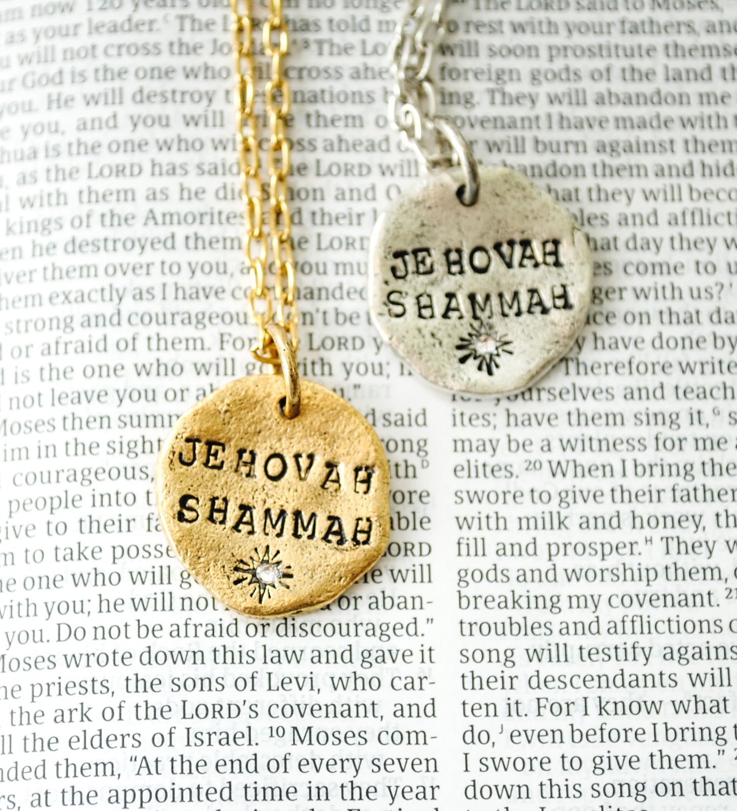 Jehovah Shammah Necklace - The Lord is There - Faith Necklace, Christian Jewelry