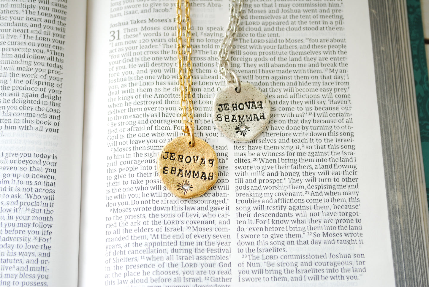 Jehovah Shammah Necklace - The Lord is There - Faith Necklace, Christian Jewelry