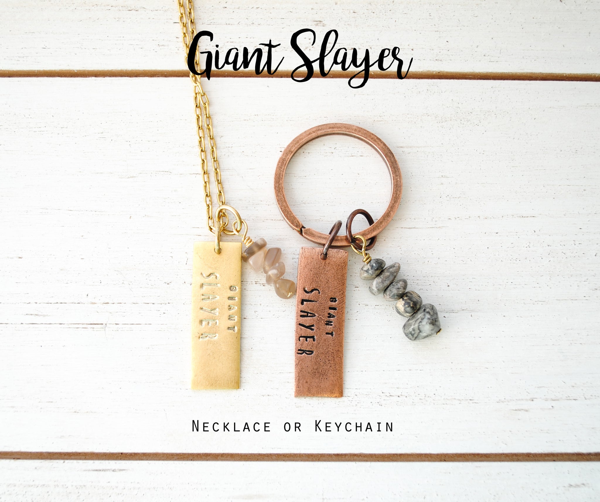 Giant Slayer Keychain - Faith Keychain - Facing Giants - David and Gol ...