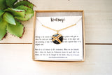 Kintsugi Inspired Pendants - Encouragement Gift - Double Sided Necklace - Small Circle, Black, Gold