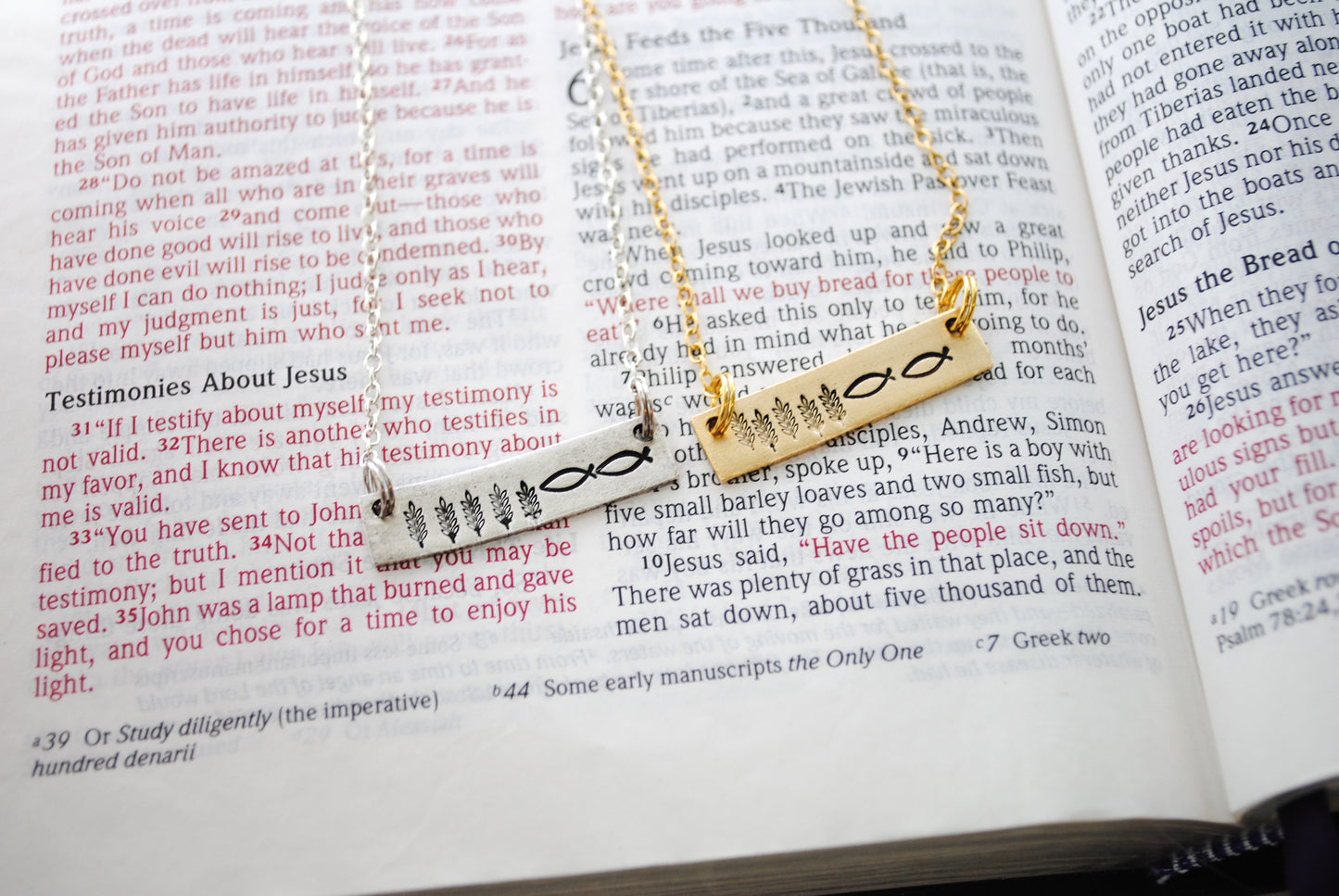 Five Loaves and Two Fish - Lord Multiply - John 6 Necklace