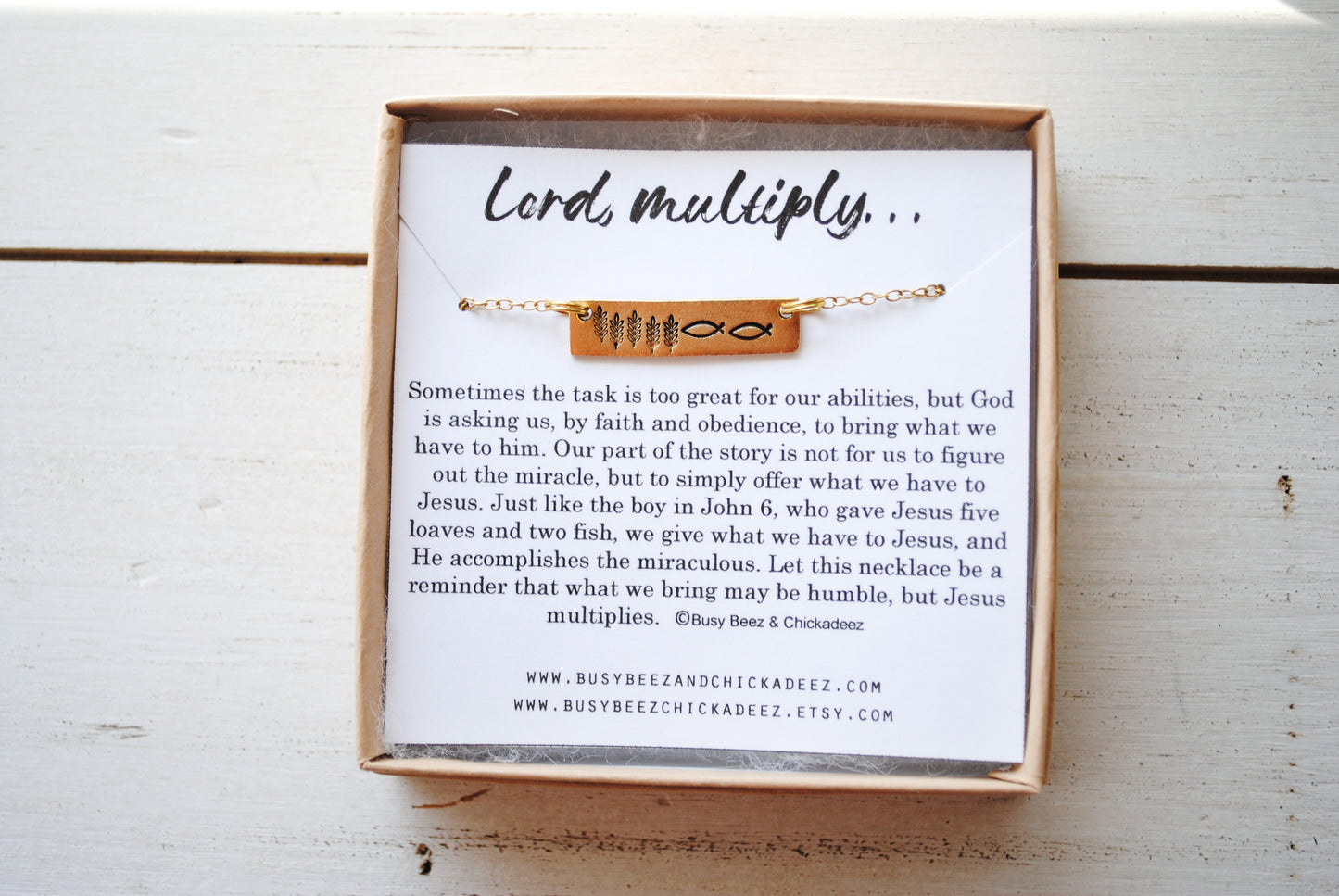 Five Loaves and Two Fish - Lord Multiply - John 6 Necklace