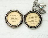 A friend is someone who knows the song in your heart - Friendship Locket - Best Friend Gift, Friend necklace, friend locket