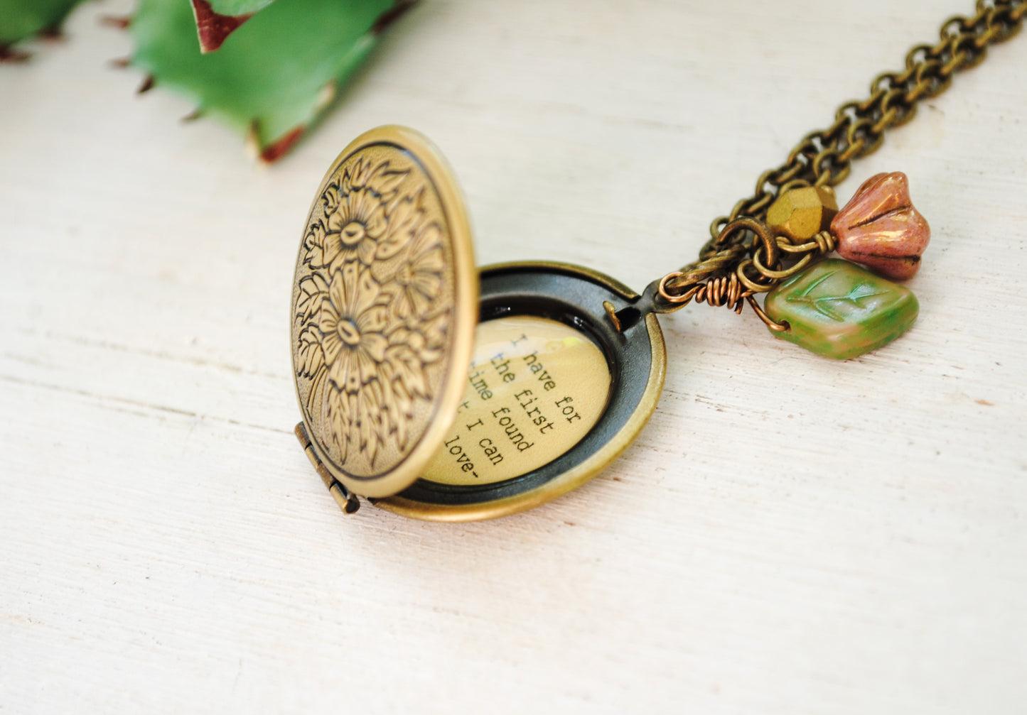 I have found for the first time what I can truly love - I have found you - Charlotte Bronte Quote, Quote Locket