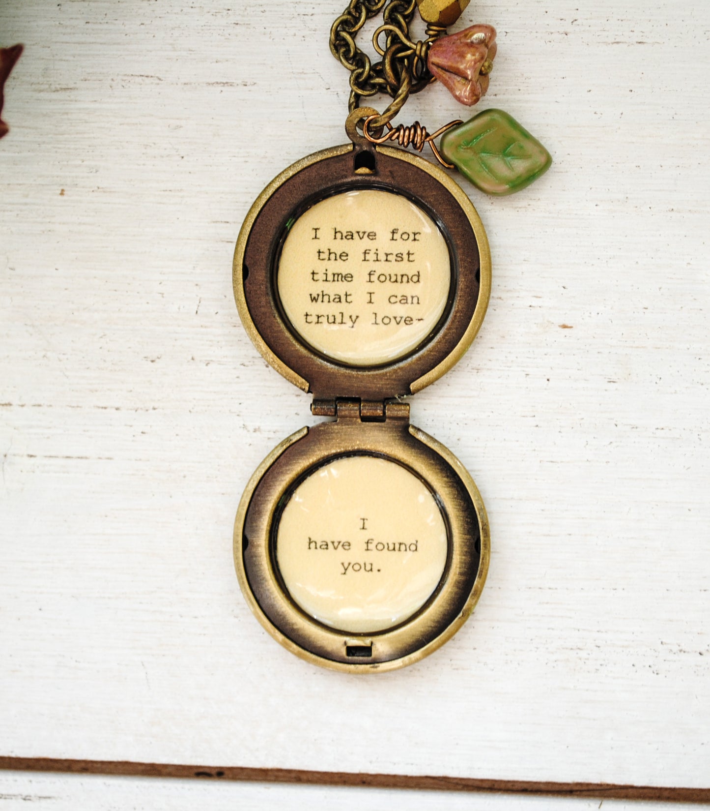 I have found for the first time what I can truly love - I have found you - Charlotte Bronte Quote, Quote Locket