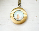 Women's Locket - Friendship Jewelry - Winnie the Pooh Quote - Life is a journey to be experienced, not a problem to be solved.