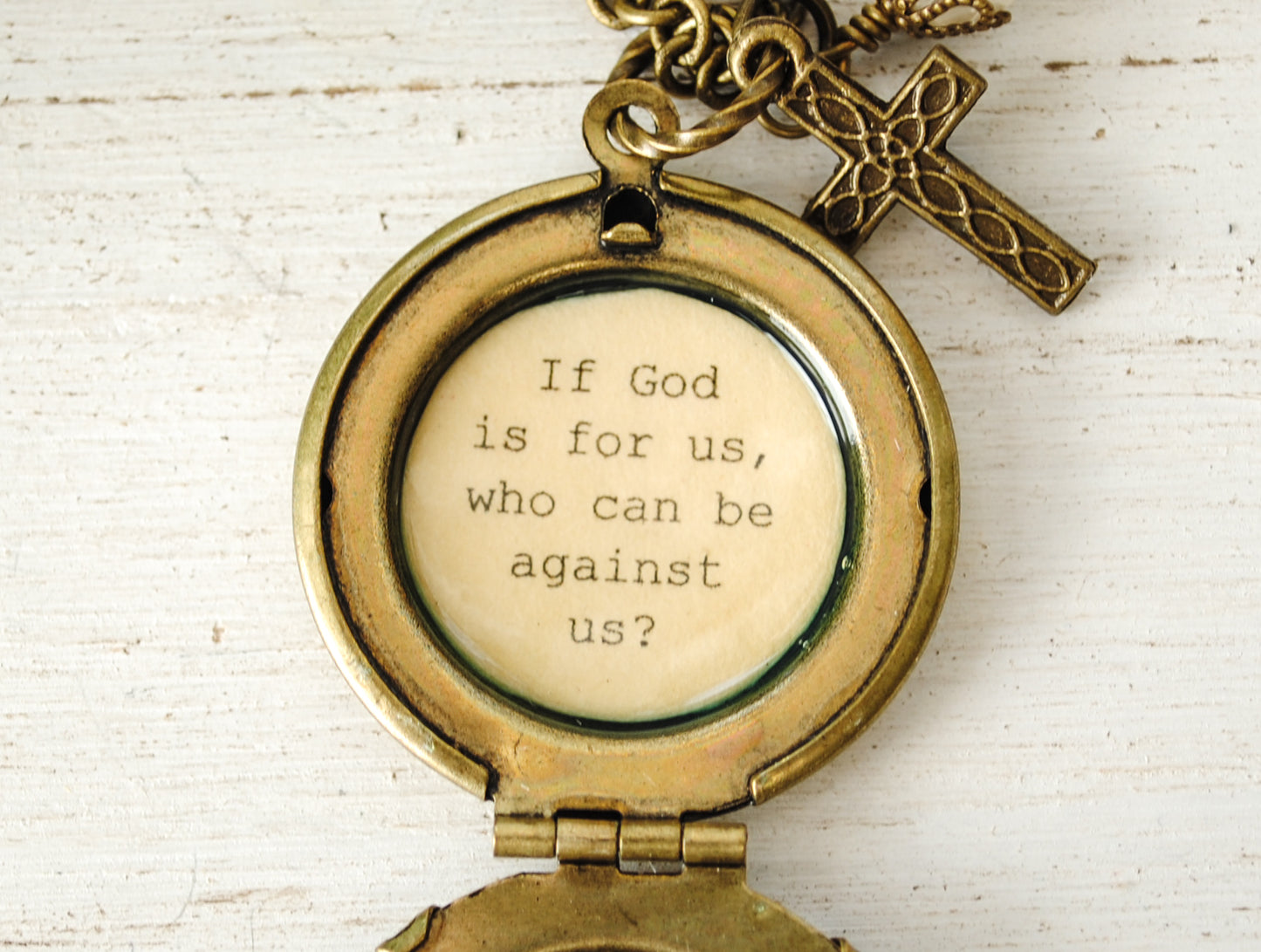 Romans 8:31 - If God is for us who can be against us - Locket