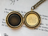 Women's Locket - Friendship Jewelry - Winnie the Pooh Quote - Life is a journey to be experienced, not a problem to be solved.