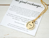 Beauty for ashes, faith for fear, dancing for mourning, glory for shame - The great exchange - Faith Jewelry, Christian Necklace