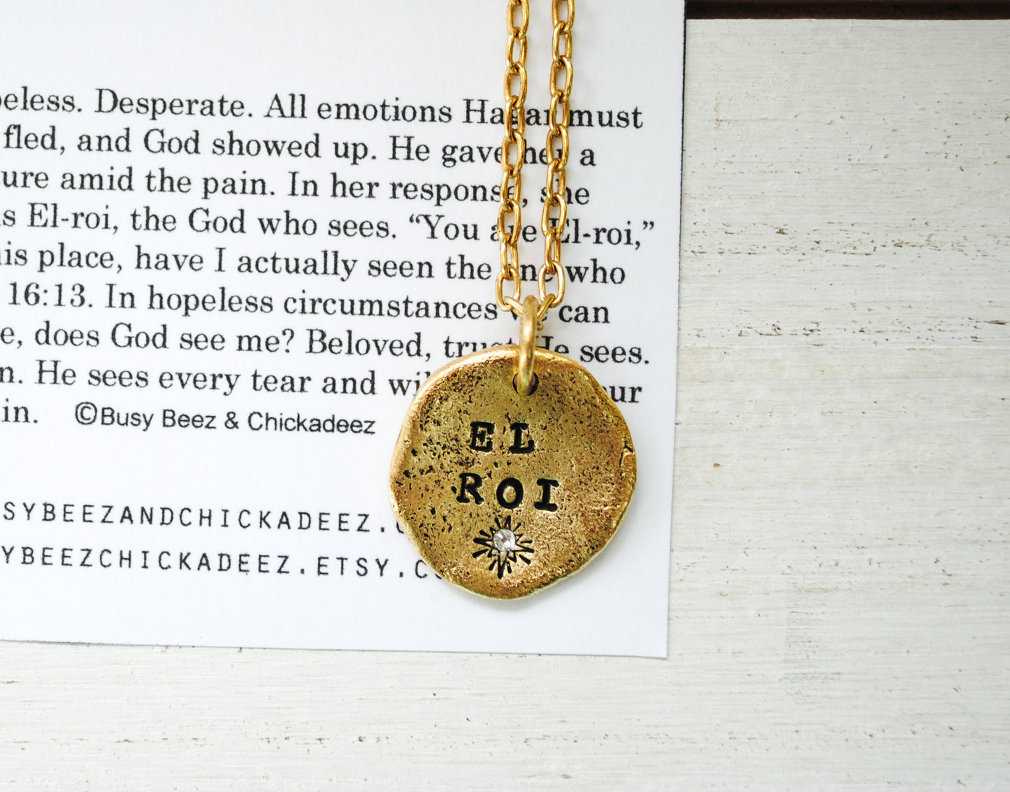 El Roi Necklace - The God Who Sees - Faith Necklace, Christian Jewelry